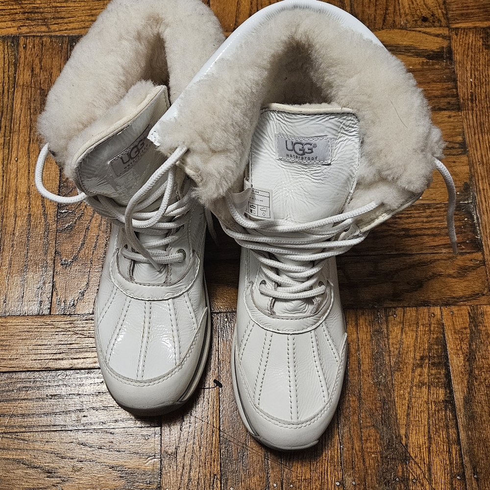 White UGG weather boots white